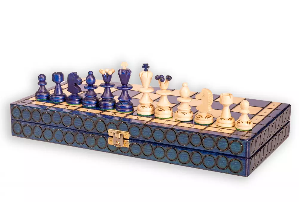 SZACHY PEREŁKA MAŁA z wkładką, kolor niebieski